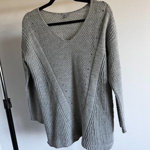 Charlotte Russe Grey V Neck Sweater
